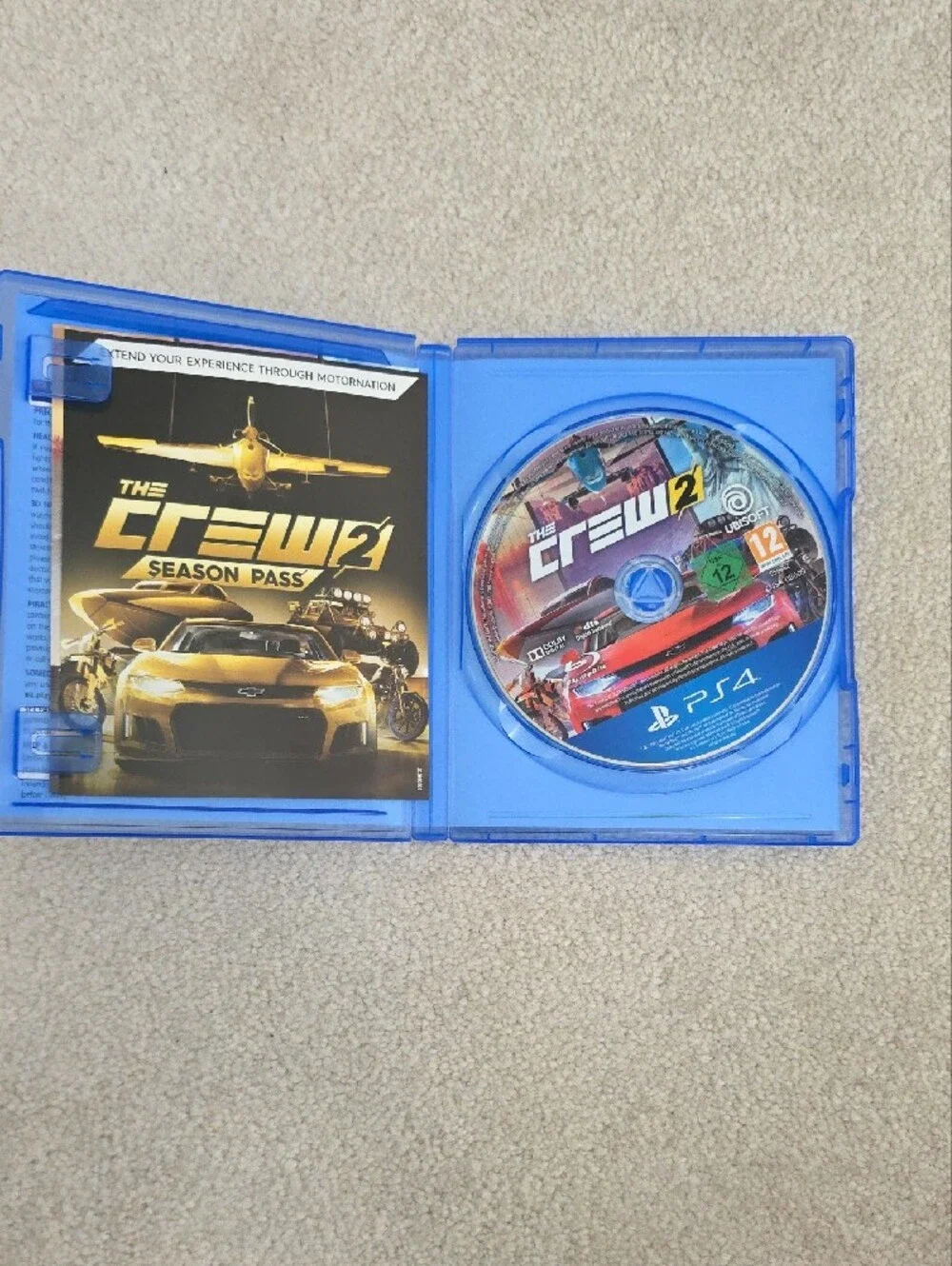Sony PS4 The Crew 2 Racing Game - Blue Case
